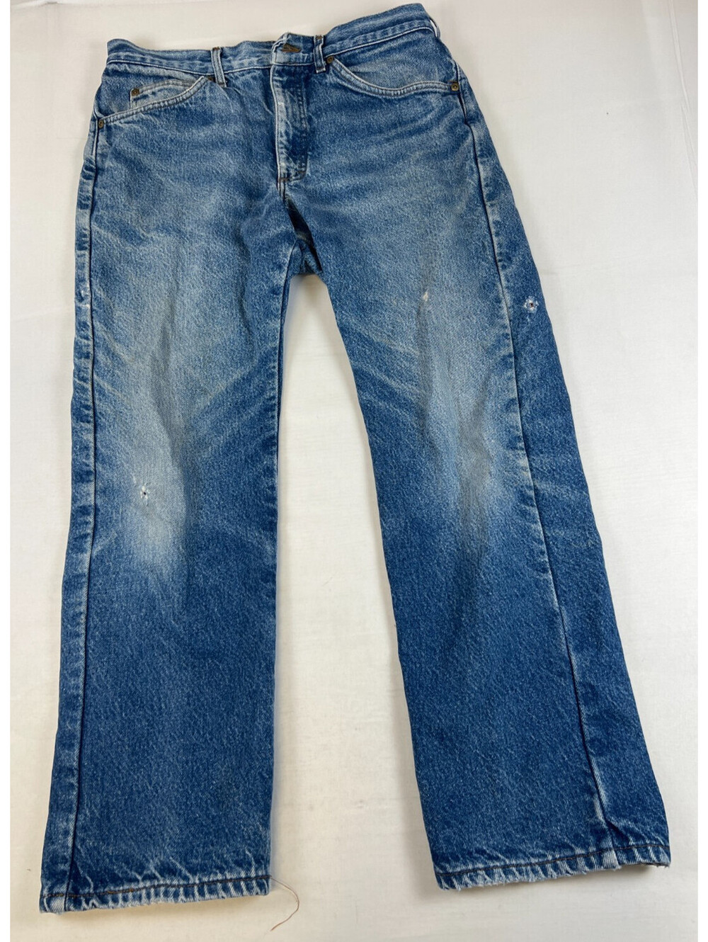 L.L. Bean Men Vintage Flannel Lined Blue Denim Jeans 36x30 Made in USA